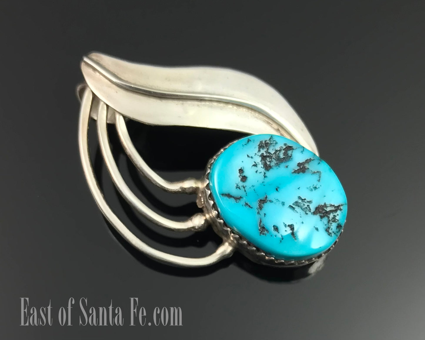 Vintage Turquoise Navajo Native American Necklace Pendant - AJ