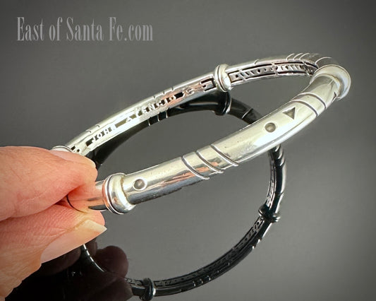 John Atencio Sterling Silver Modern Bangle Bracelet - Retired