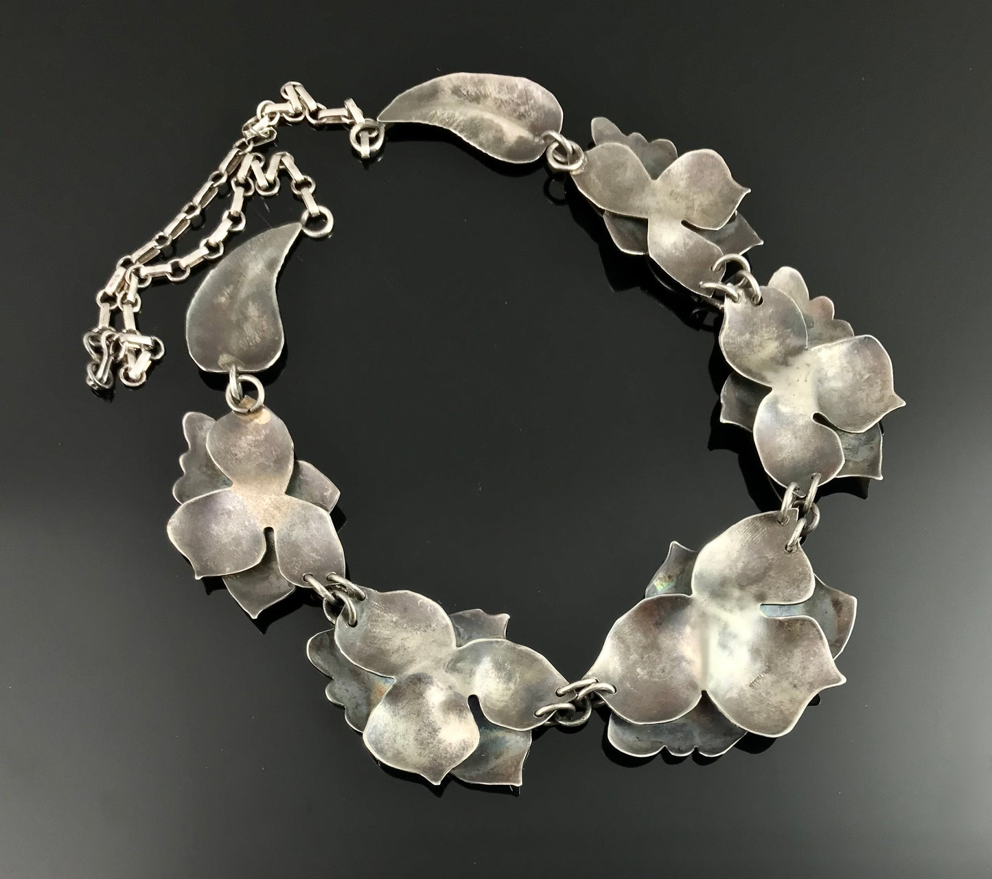 Vintage Flower Necklace Sterling Silver - Carol Felley