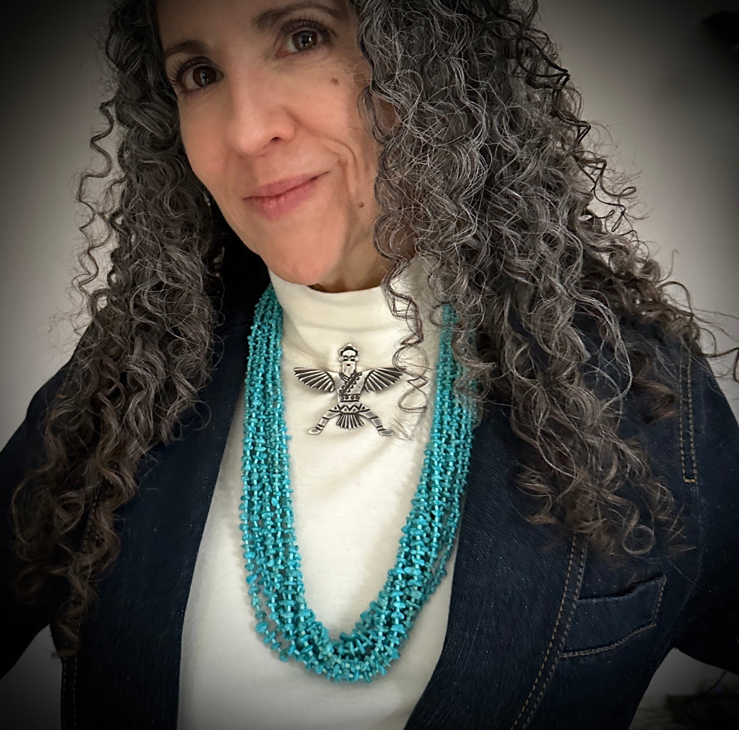 Santo Domingo Kewa Pueblo Turquoise 10 Strand Heishi Necklace - Vintage