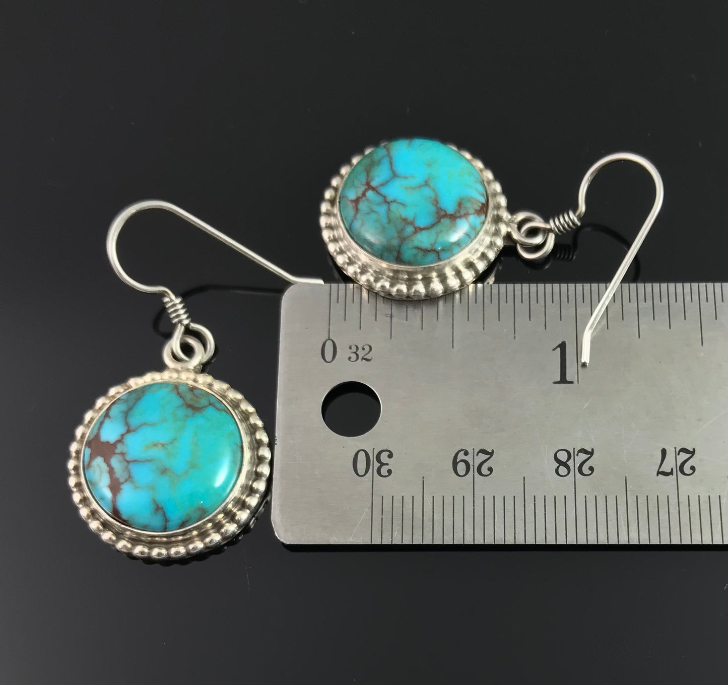 Prince Mine Egyptian Turquoise Navajo Native American Earrings - Burt Francisco