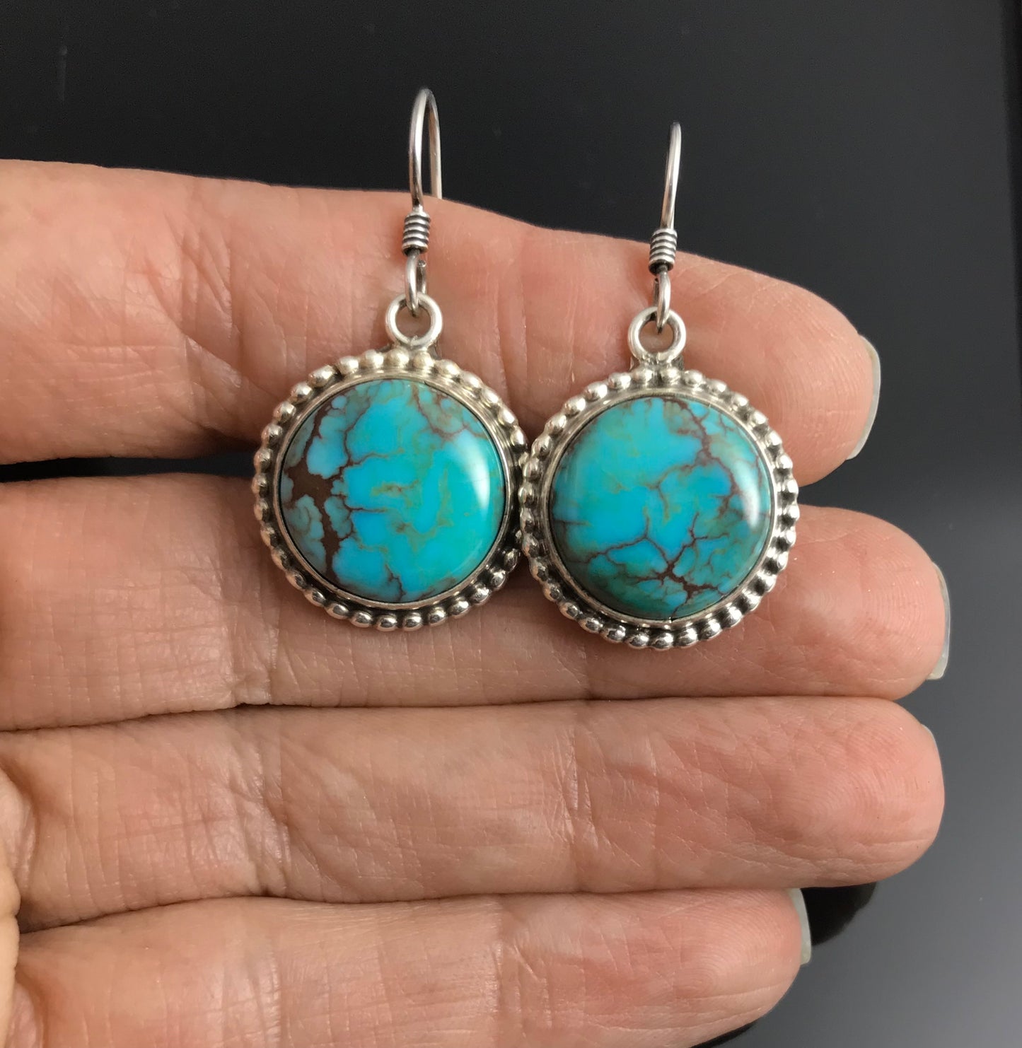 Prince Mine Egyptian Turquoise Navajo Native American Earrings - Burt Francisco