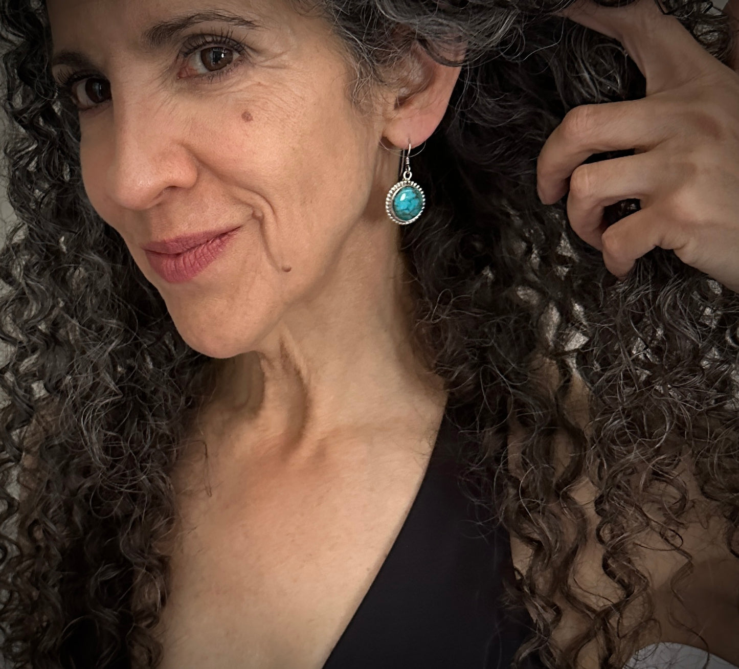 Prince Mine Egyptian Turquoise Navajo Native American Earrings - Burt Francisco