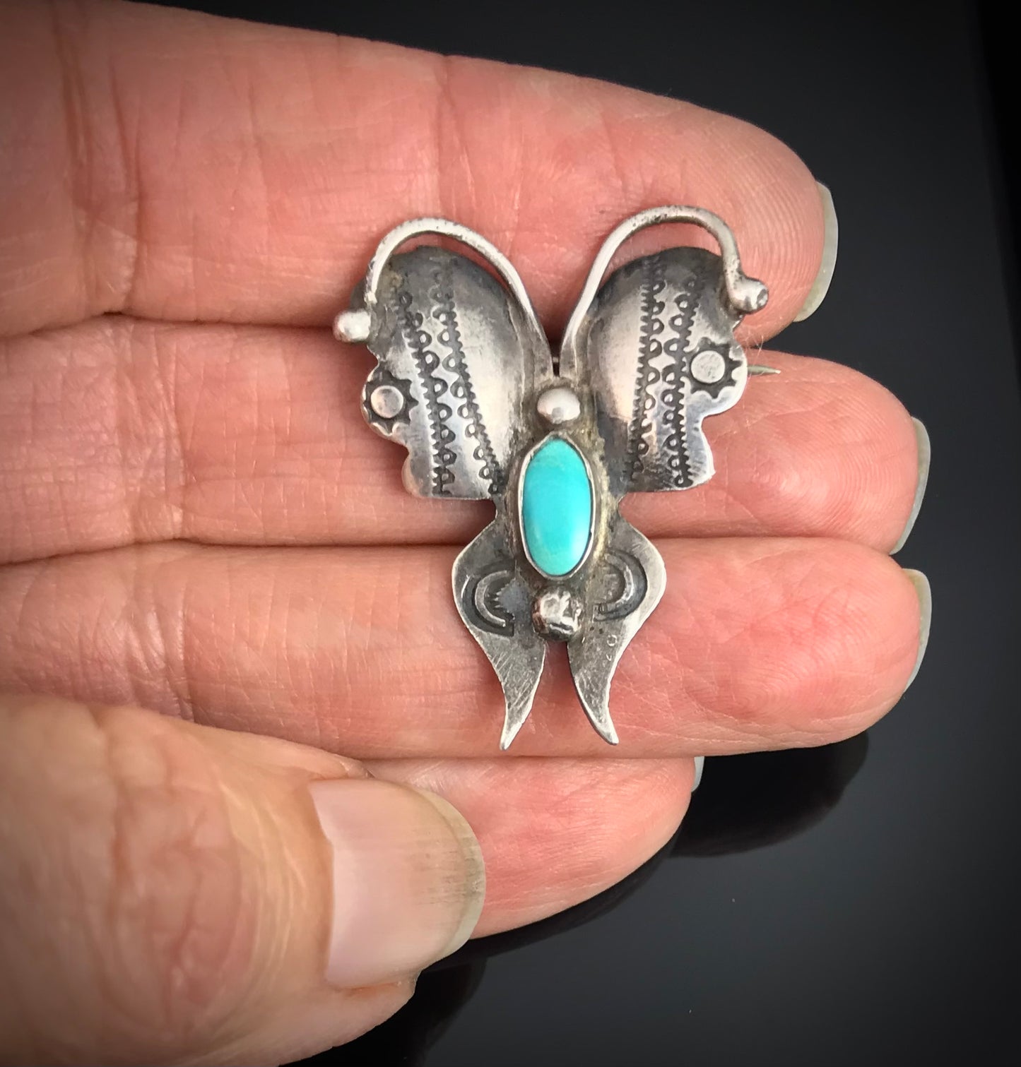 Fred Harvey Era Butterfly Pin Navajo Native American - Vintage (Copy)