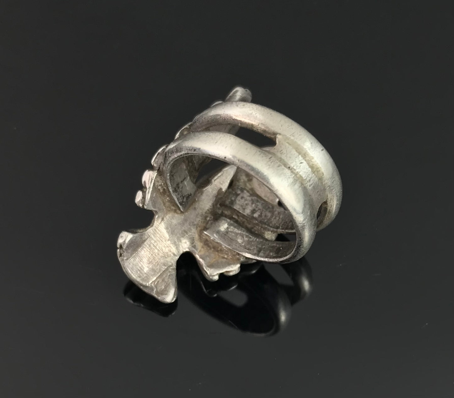 Sand Cast Thunderbird or Peyote Bird Ring Navajo Native American Size 5 - Vintage