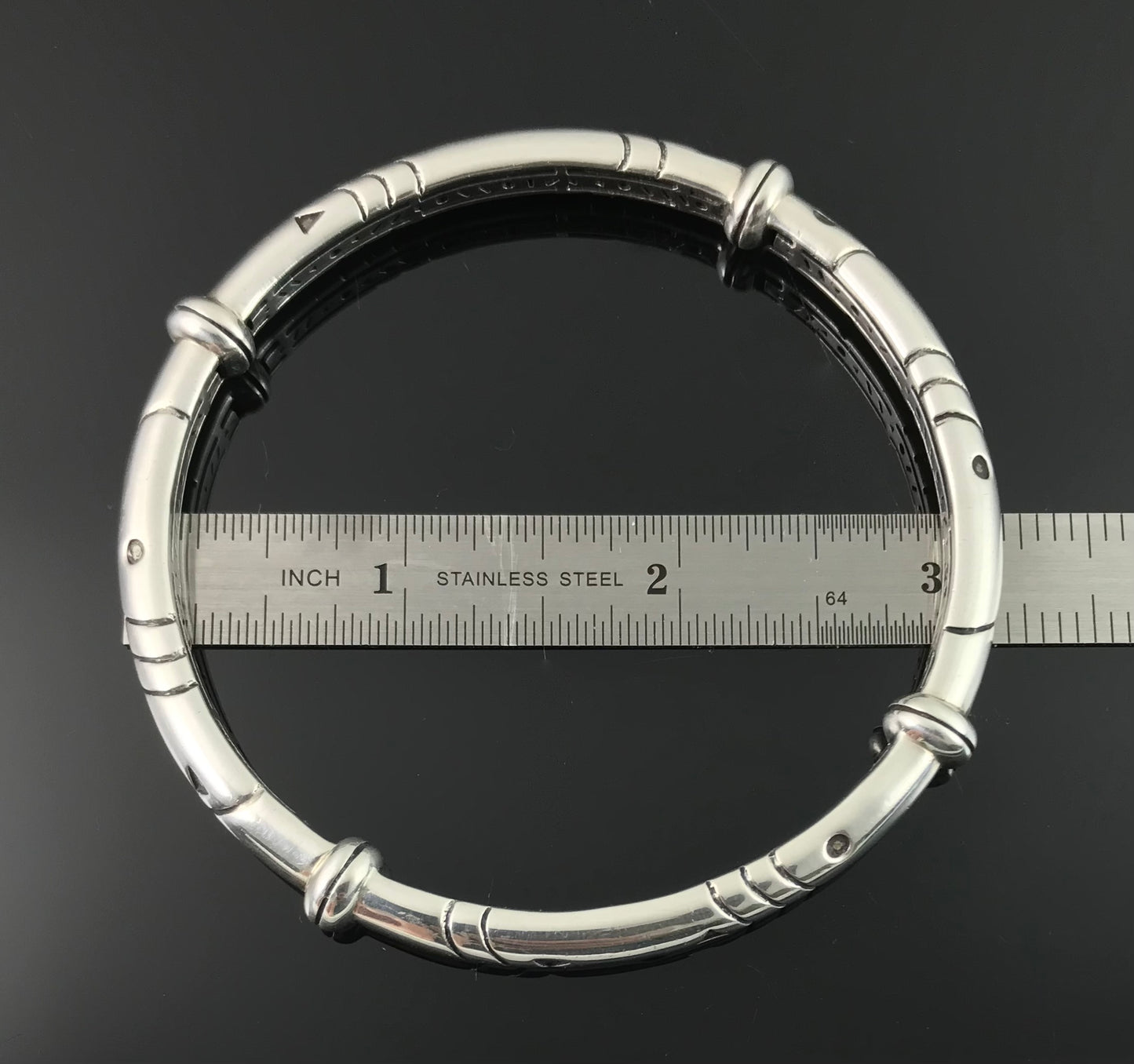 John Atencio Sterling Silver Modern Bangle Bracelet - Retired