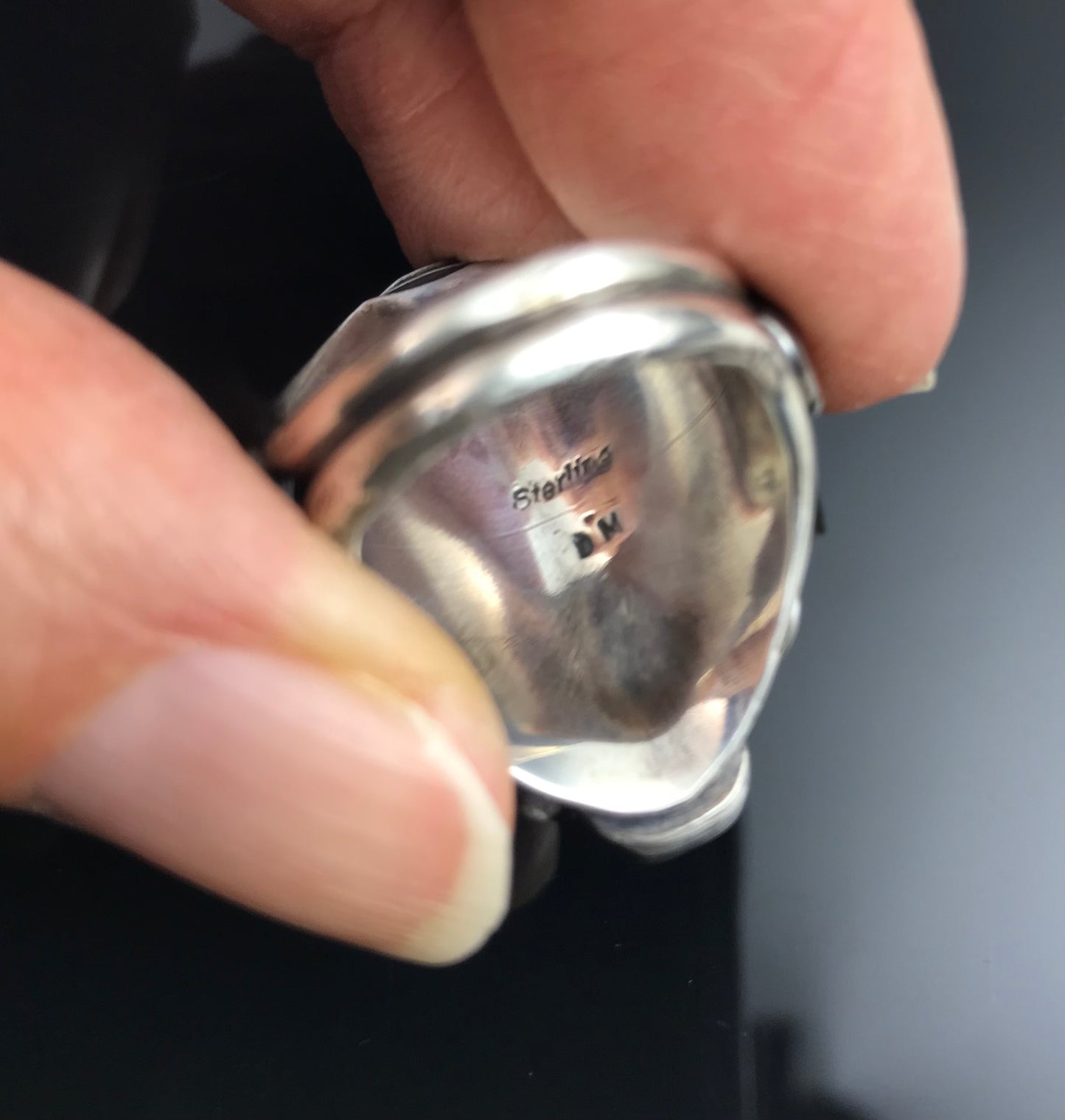 Turquoise Ring Navajo Native American Size 7 - Darrell Morgan