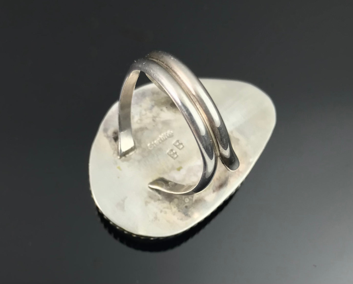 Navajo Turquoise Native American Ring Size 11 1/2 - Benny Benally