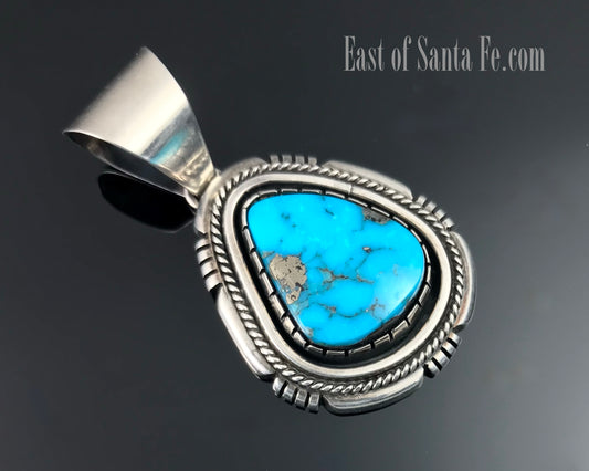 Morenci Turquoise Navajo Pendant Native American - Delbert Vandever