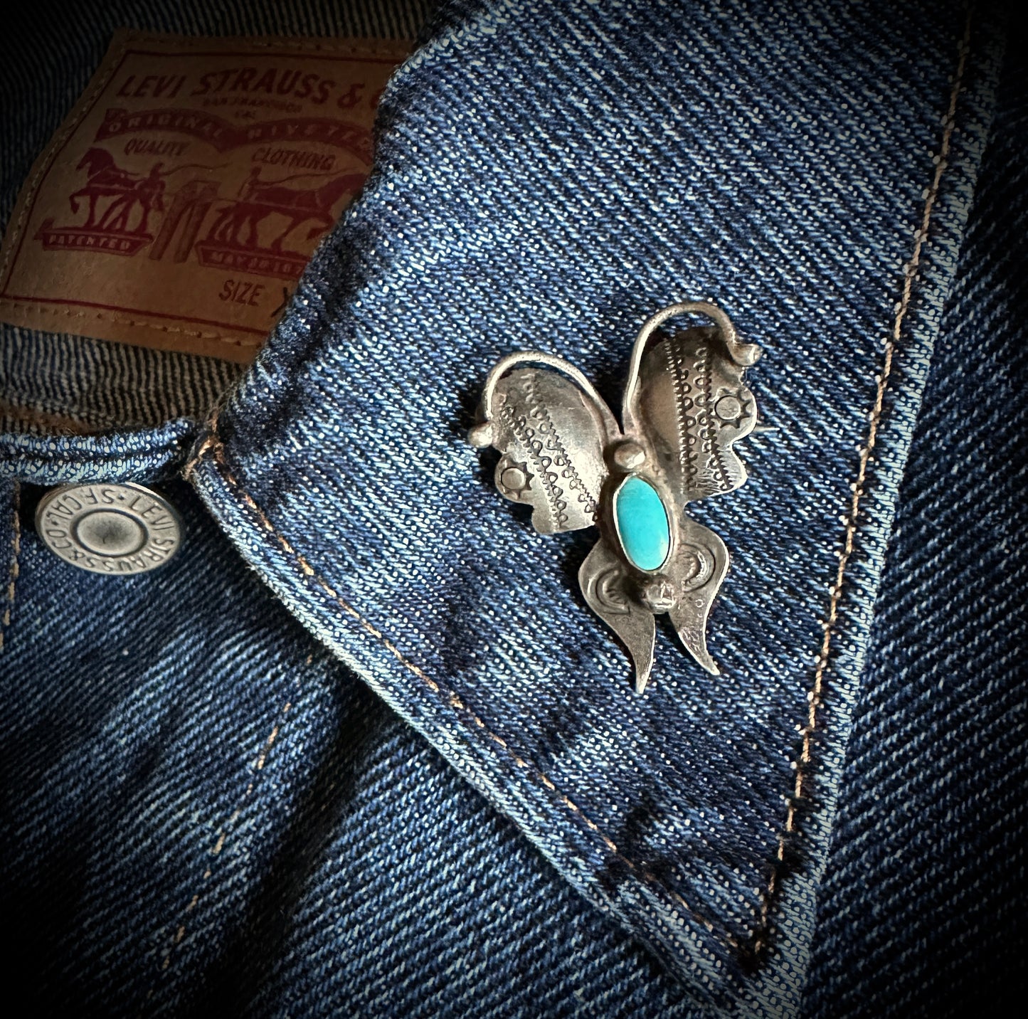 Fred Harvey Era Butterfly Pin Navajo Native American - Vintage (Copy)