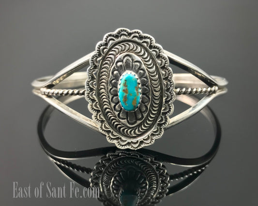 Vintage Concho Turquoise Cuff Bracelet