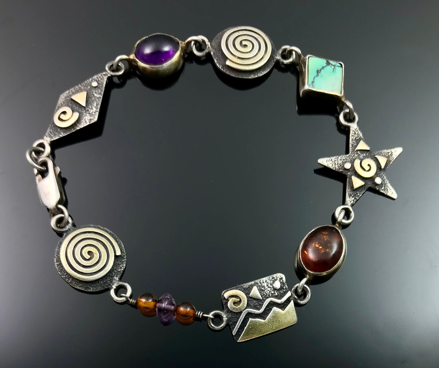 Vintage Celestial Goddess Necklace, Bracelet & Earrings Set