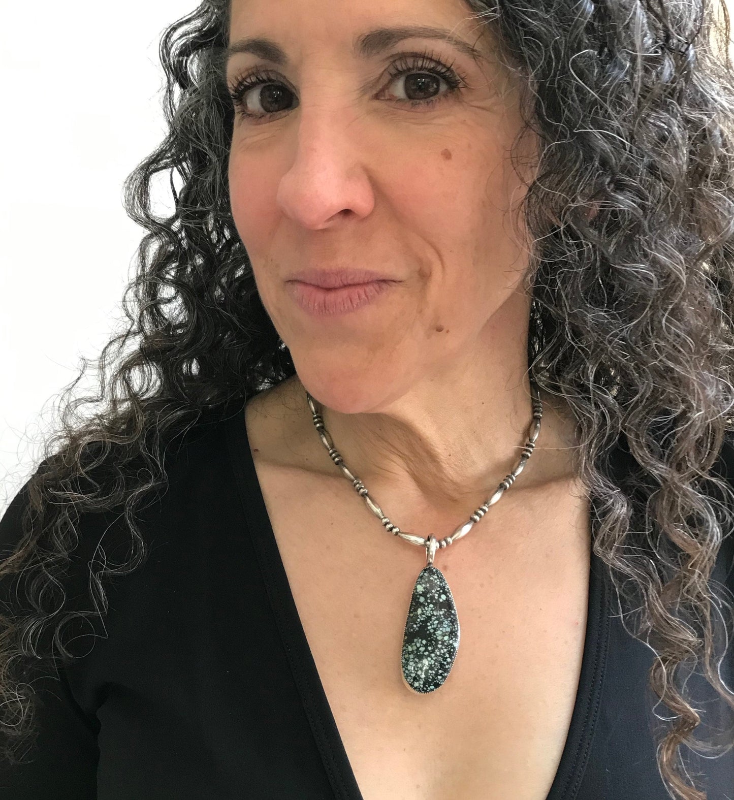 Reverisble Double Sided Turquoise & Red Coral Pendant Navajo Signed - Priscilla Reeder