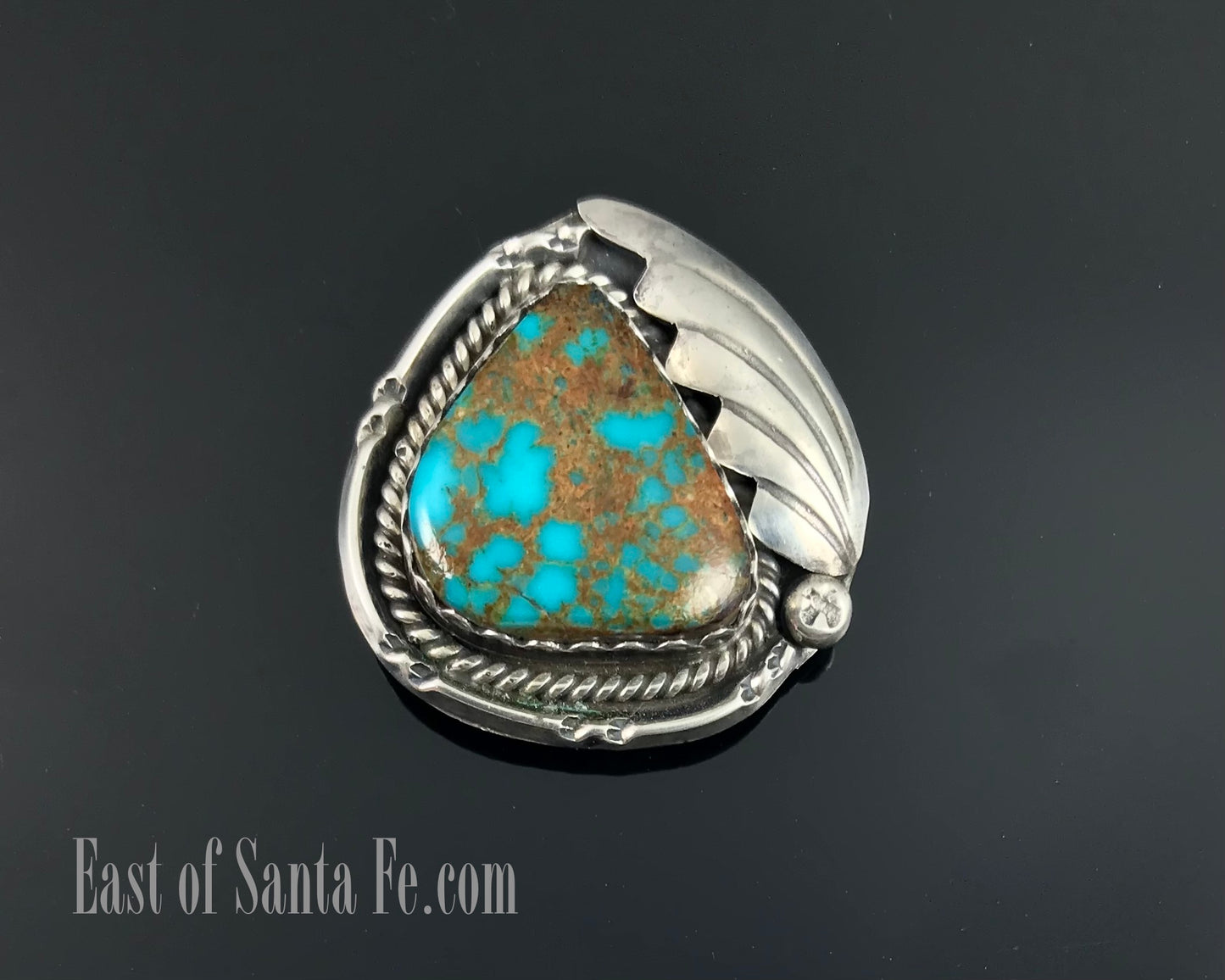 Vintage Turquoise Navajo Pin / Pendant Native American - Fanny Chavez Platero