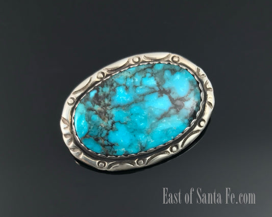 Gorgeous Turquoise Native American Navajo Concho Pin - Vintage