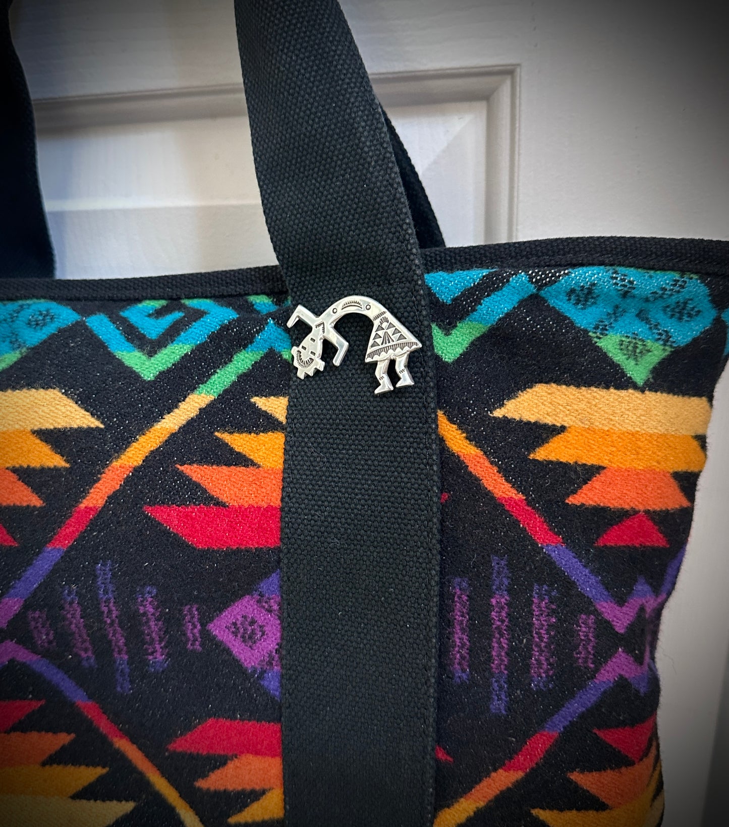 Large Navajo Rainbow Kachina Yei Pin Native American Sterling- Felix Joe