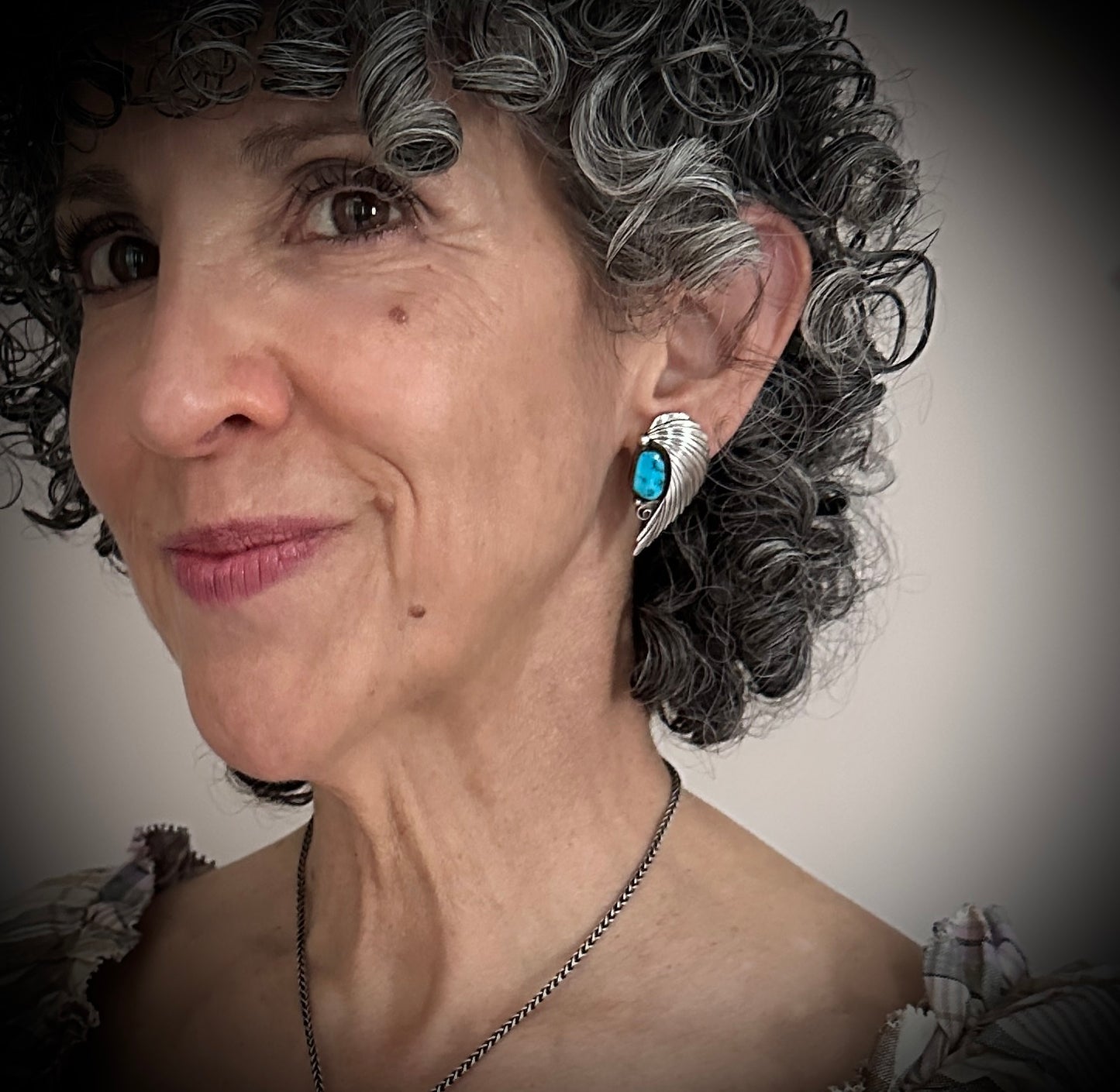 Navajo Angel Wings Turquoise Native American Earrings - Vintage