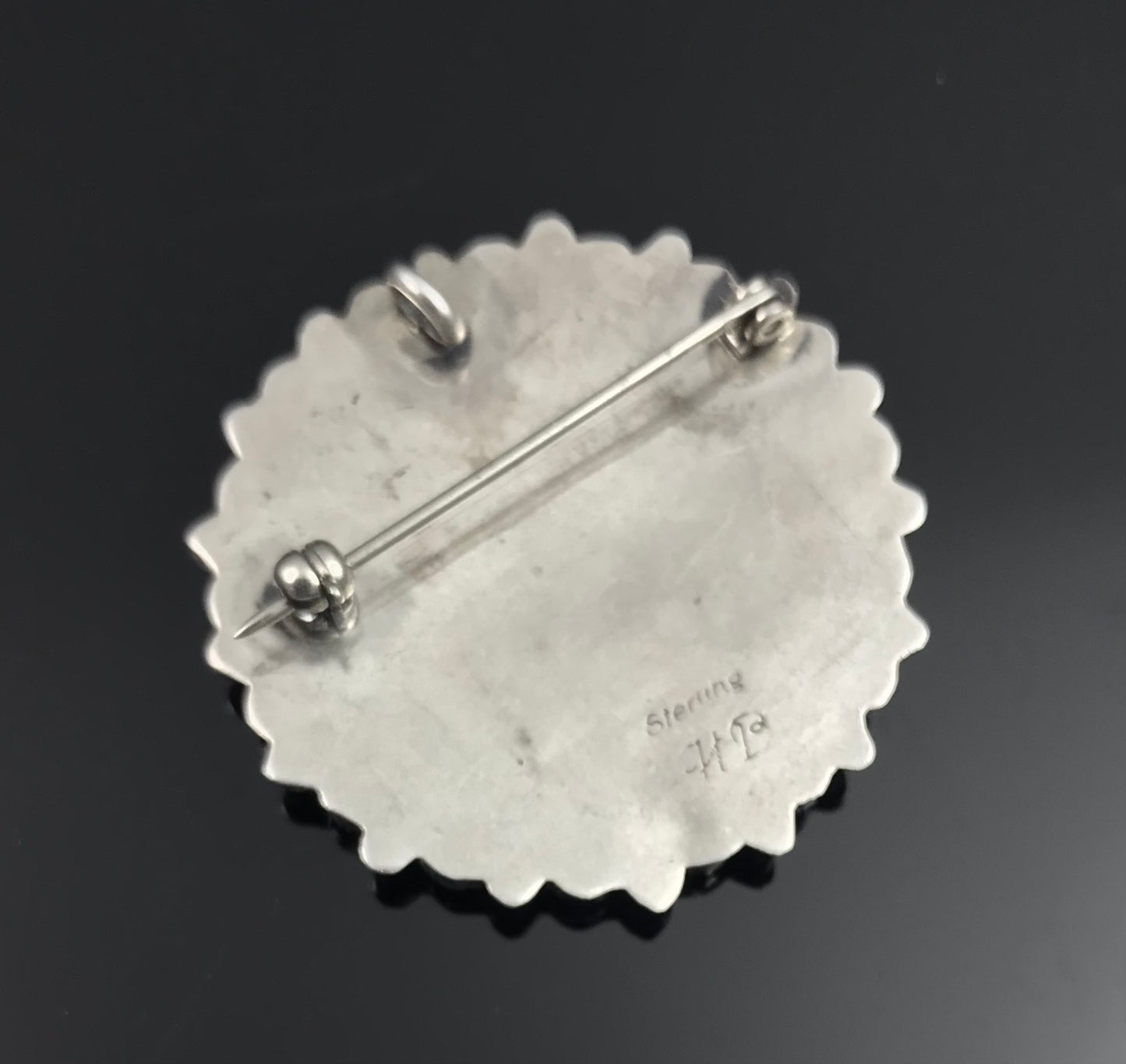 Zuni or Navajo Green Turquoise Cluster Pin / Pendant Native American - Vintage