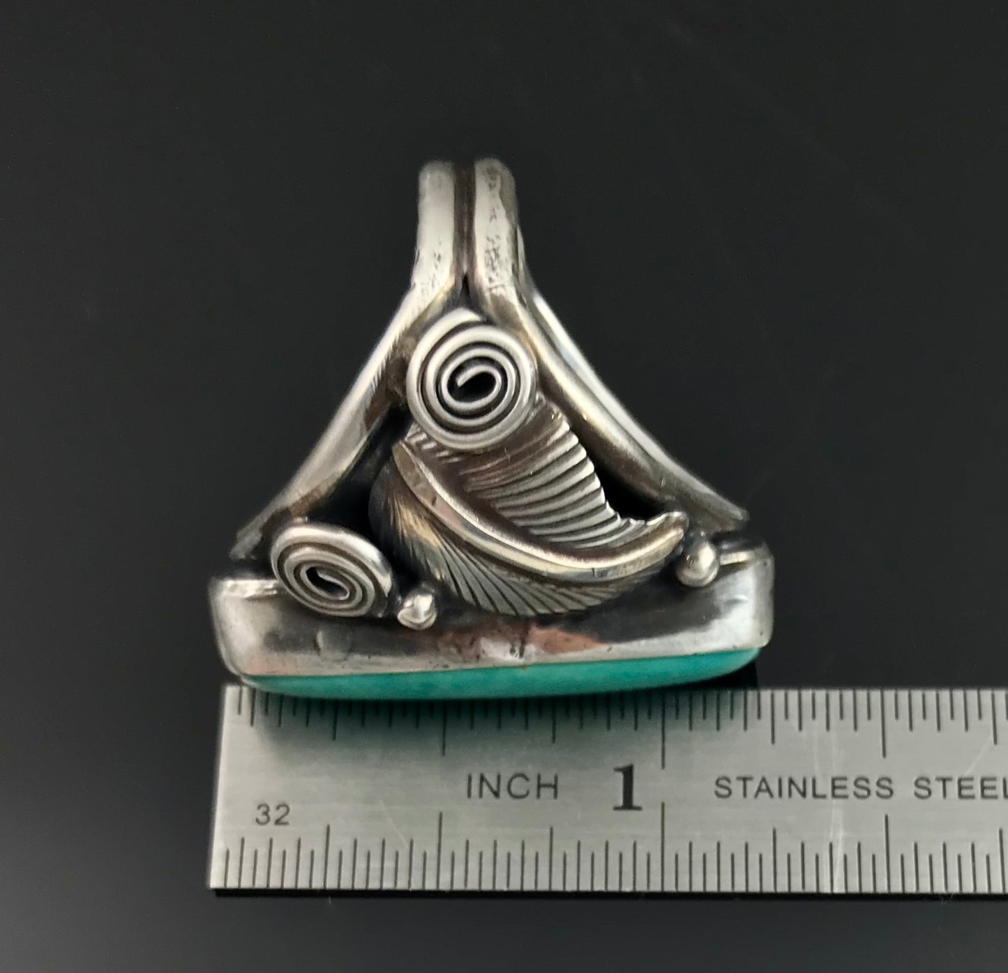 Turquoise Ring Navajo Native American Size 7 - Darrell Morgan