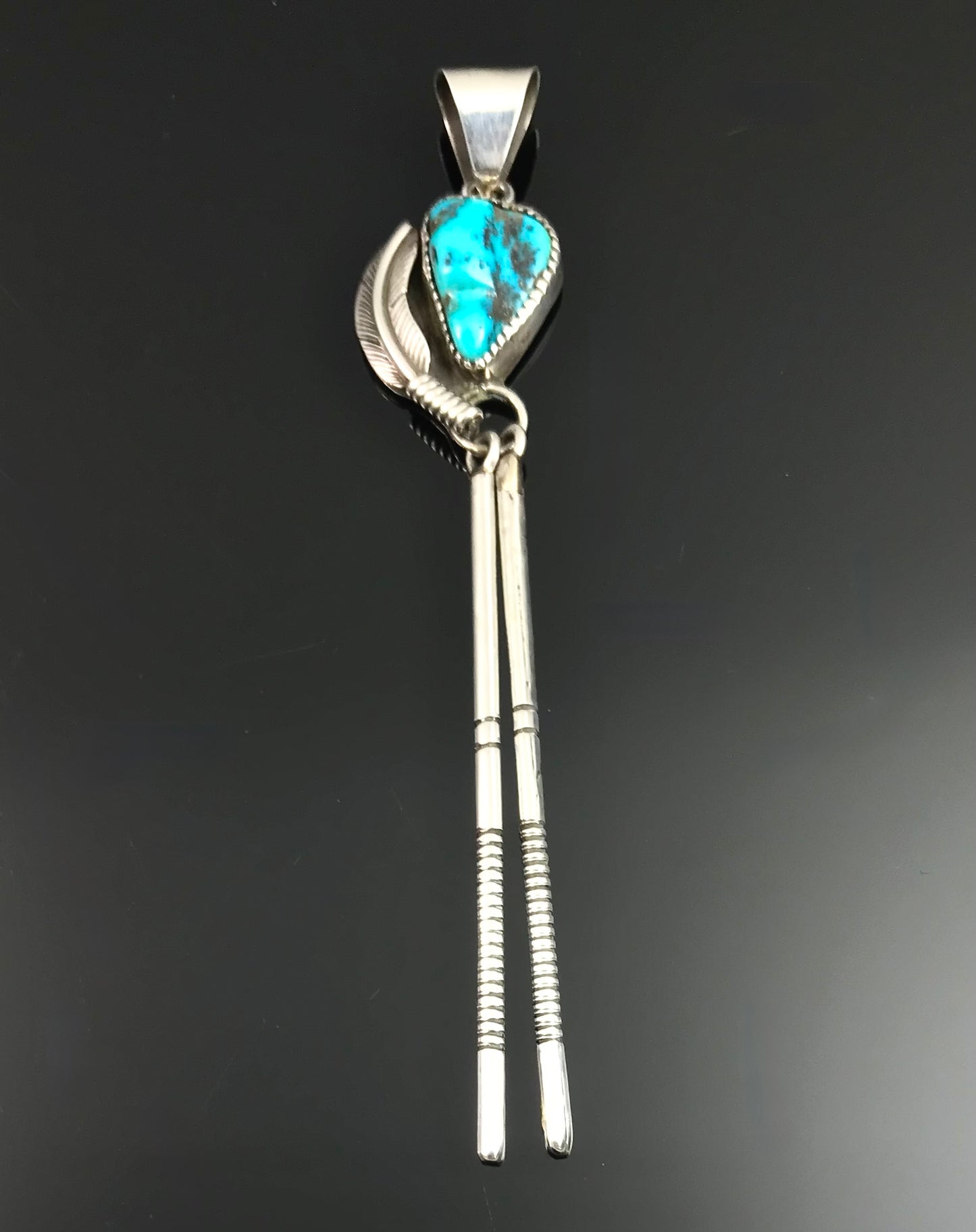 Striking Native American Turquoise Pendant Navajo - Vintage