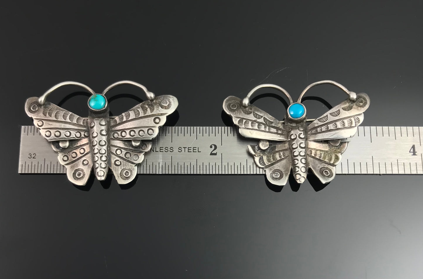 Navajo Butterfly Pins Native American - Vintage