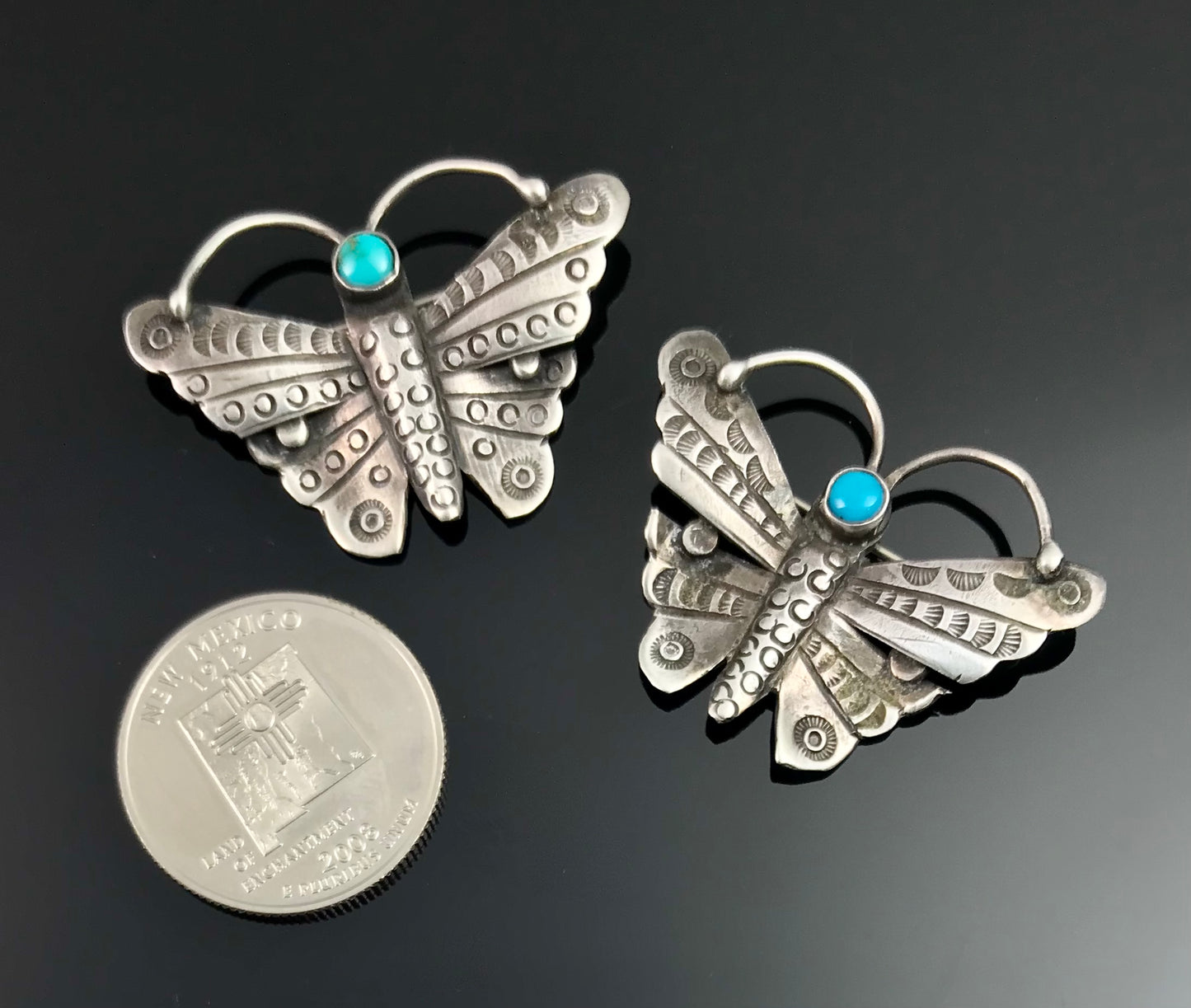 Navajo Butterfly Pins Native American - Vintage
