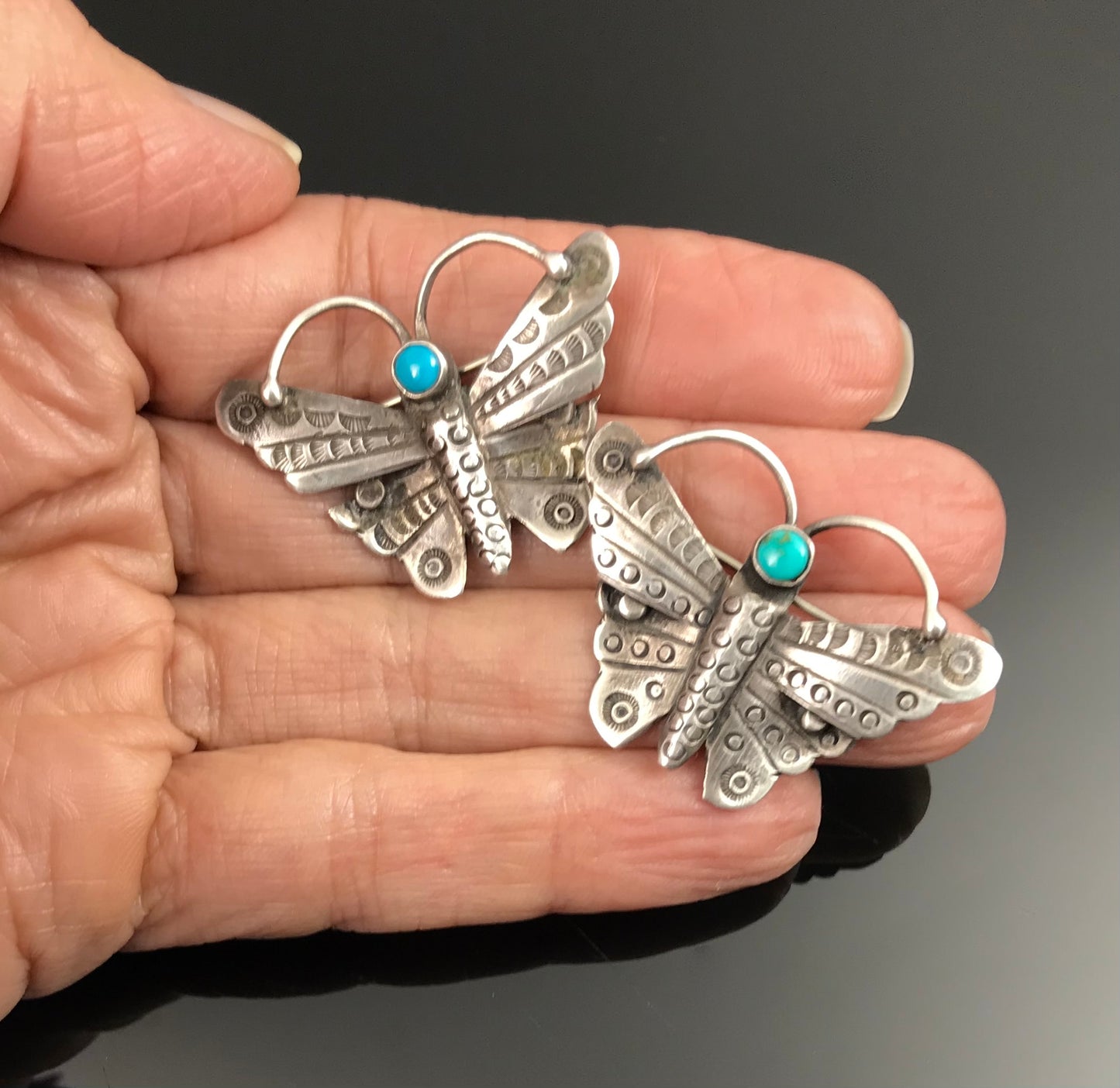 Navajo Butterfly Pins Native American - Vintage