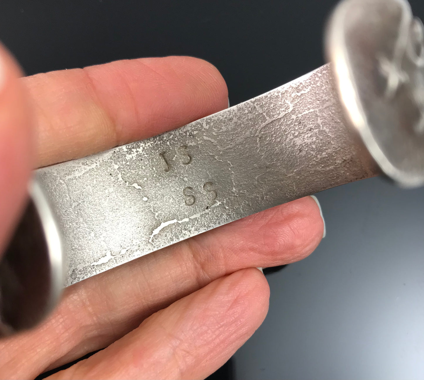 Vintage Tufa Cast Turquoise Native American Navajo Cuff Bracelet