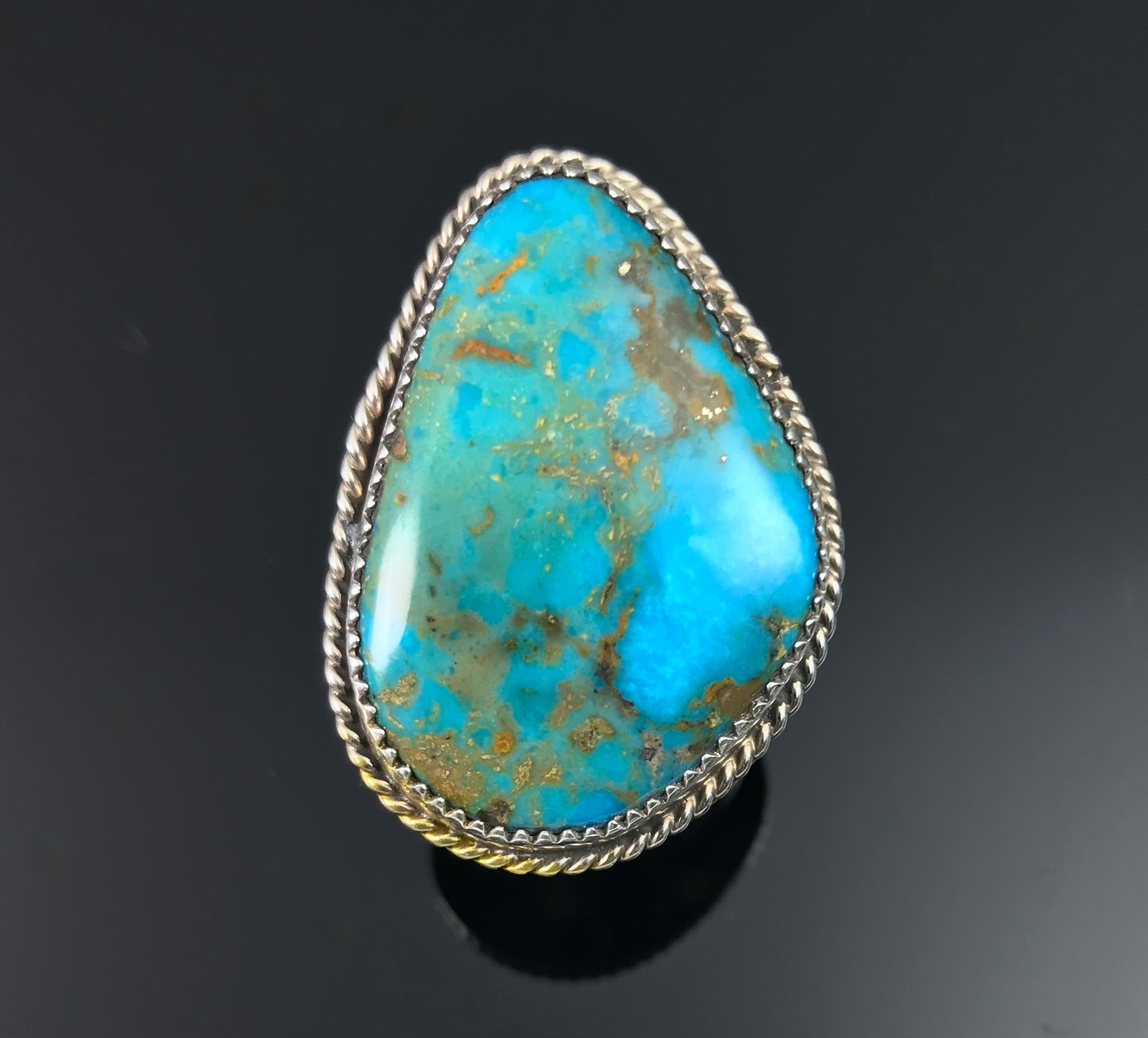 Navajo Turquoise Native American Ring Size 11 1/2 - Benny Benally