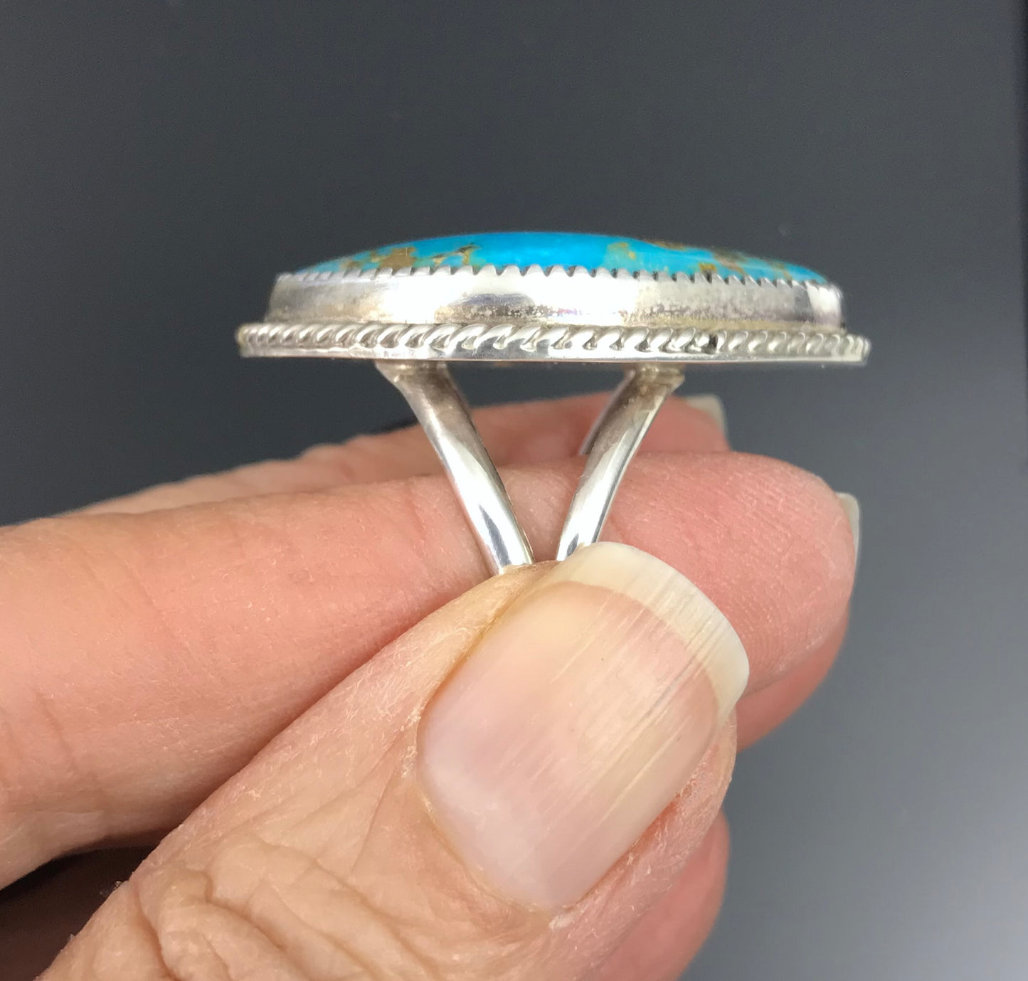 Navajo Turquoise Native American Ring Size 11 1/2 - Benny Benally