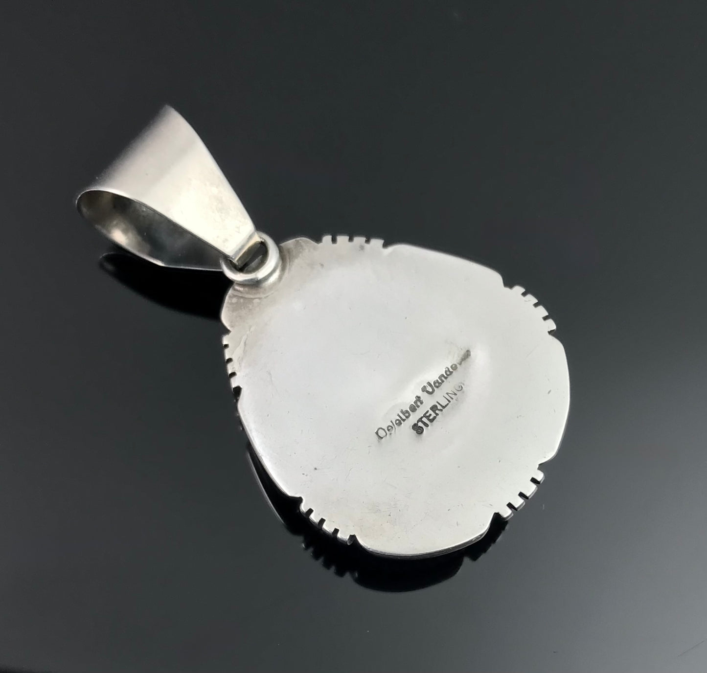 Morenci Turquoise Navajo Pendant Native American - Delbert Vandever