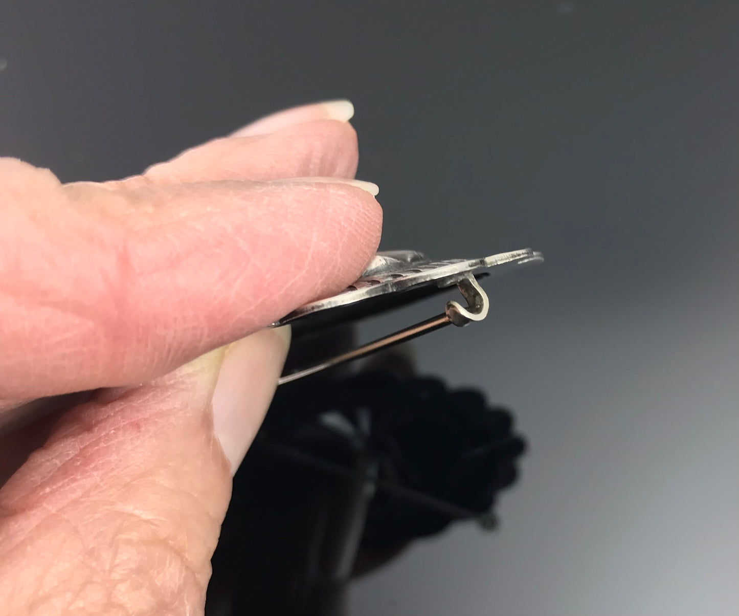 Navajo C-clasp Concho Pin Brooch Native American Navajo - VINTAGE