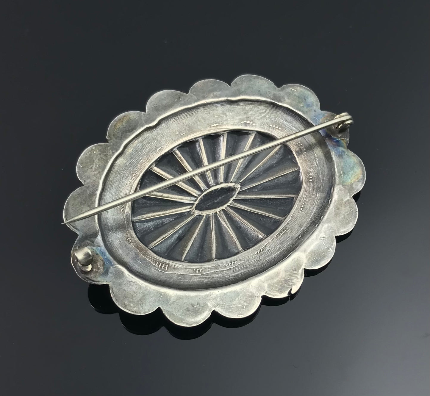 Navajo C-clasp Concho Pin Brooch Native American Navajo - VINTAGE