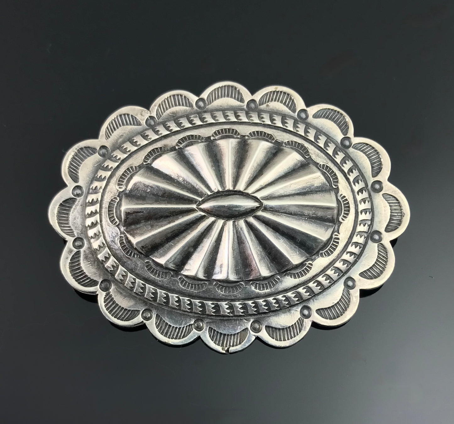 Navajo C-clasp Concho Pin Brooch Native American Navajo - VINTAGE