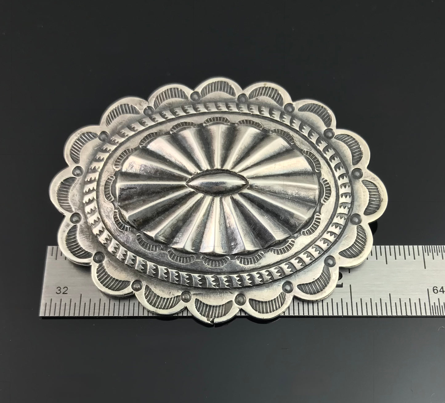 Navajo C-clasp Concho Pin Brooch Native American Navajo - VINTAGE