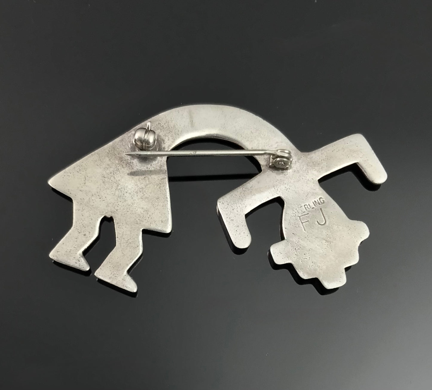 Large Navajo Rainbow Kachina Yei Pin Native American Sterling- Felix Joe