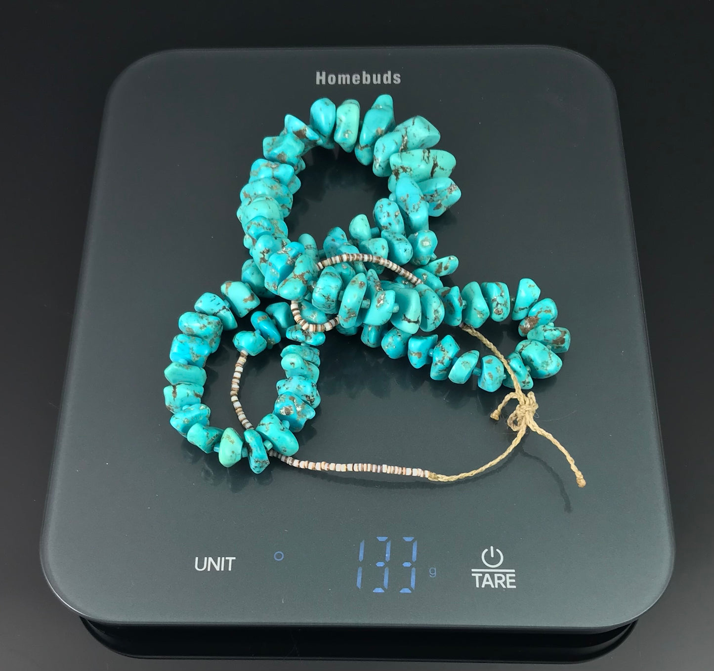 Turquoise Nugget Beads Santo Domingo Pueblo Native American Necklace - Vintage