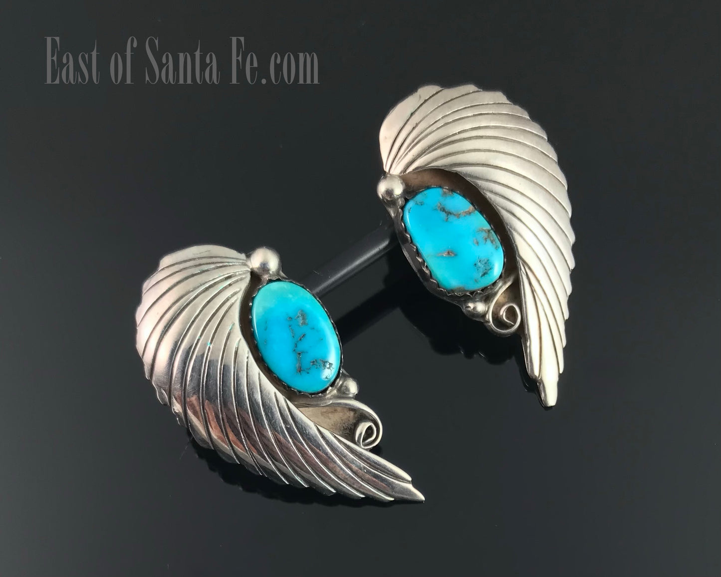 Navajo Angel Wings Turquoise Native American Earrings - Vintage