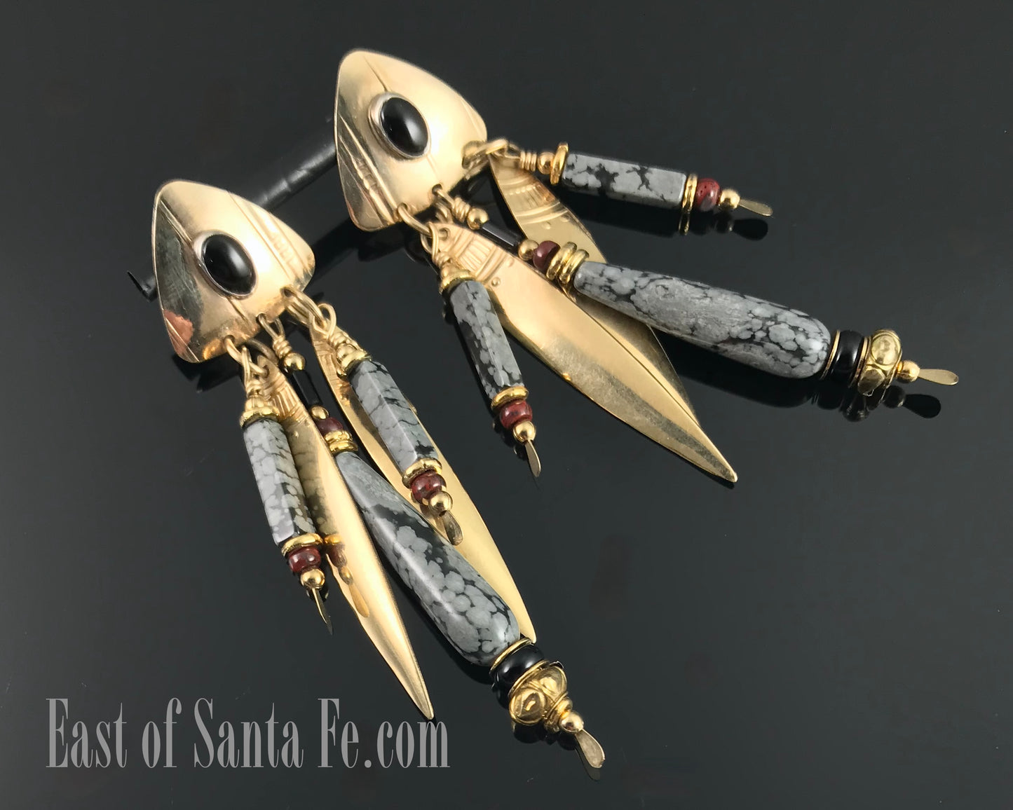 Tabra Gold Filled Earrings Tribal Gypsy Boho - VINTAGE