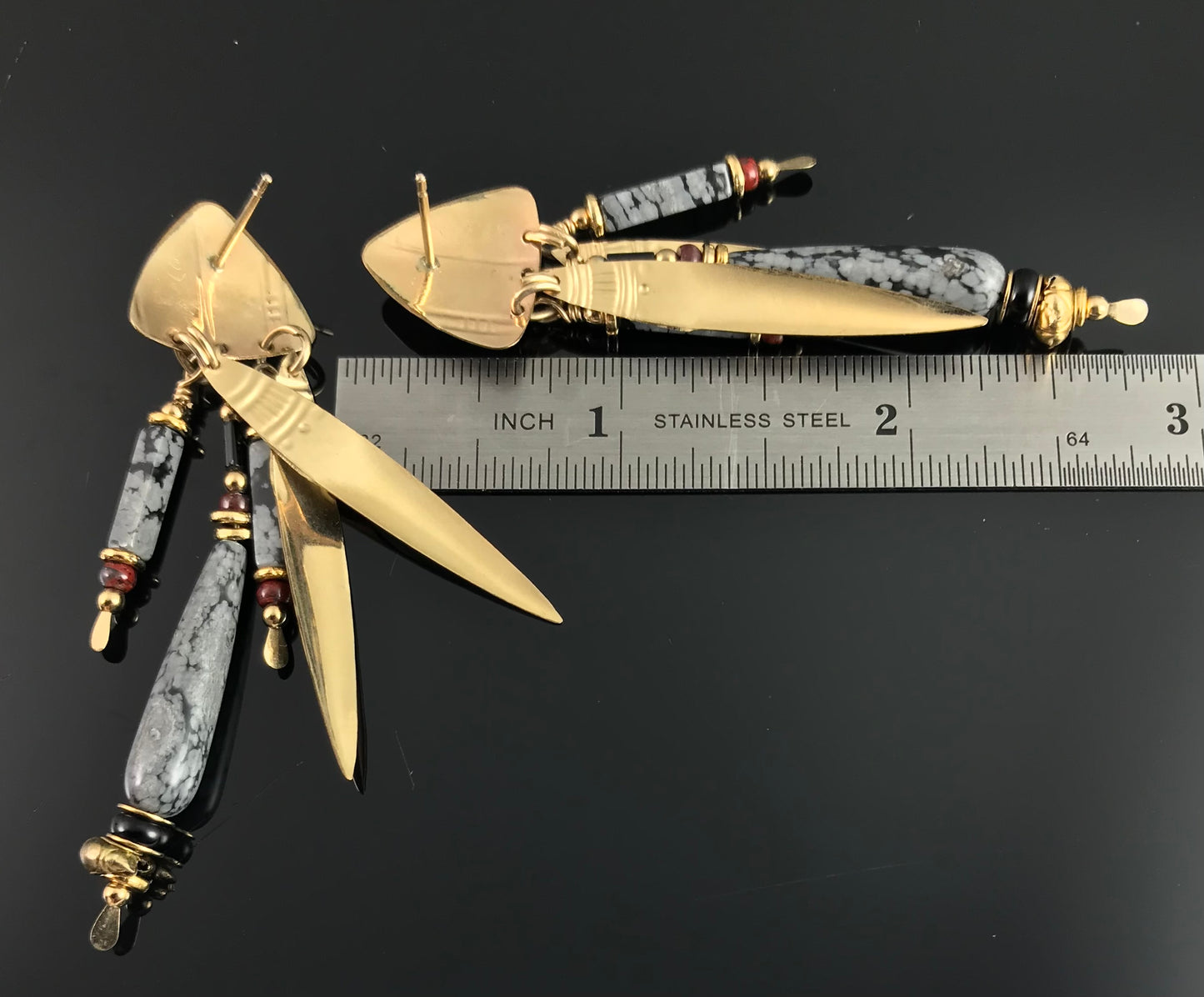 Tabra Gold Filled Earrings Tribal Gypsy Boho - VINTAGE