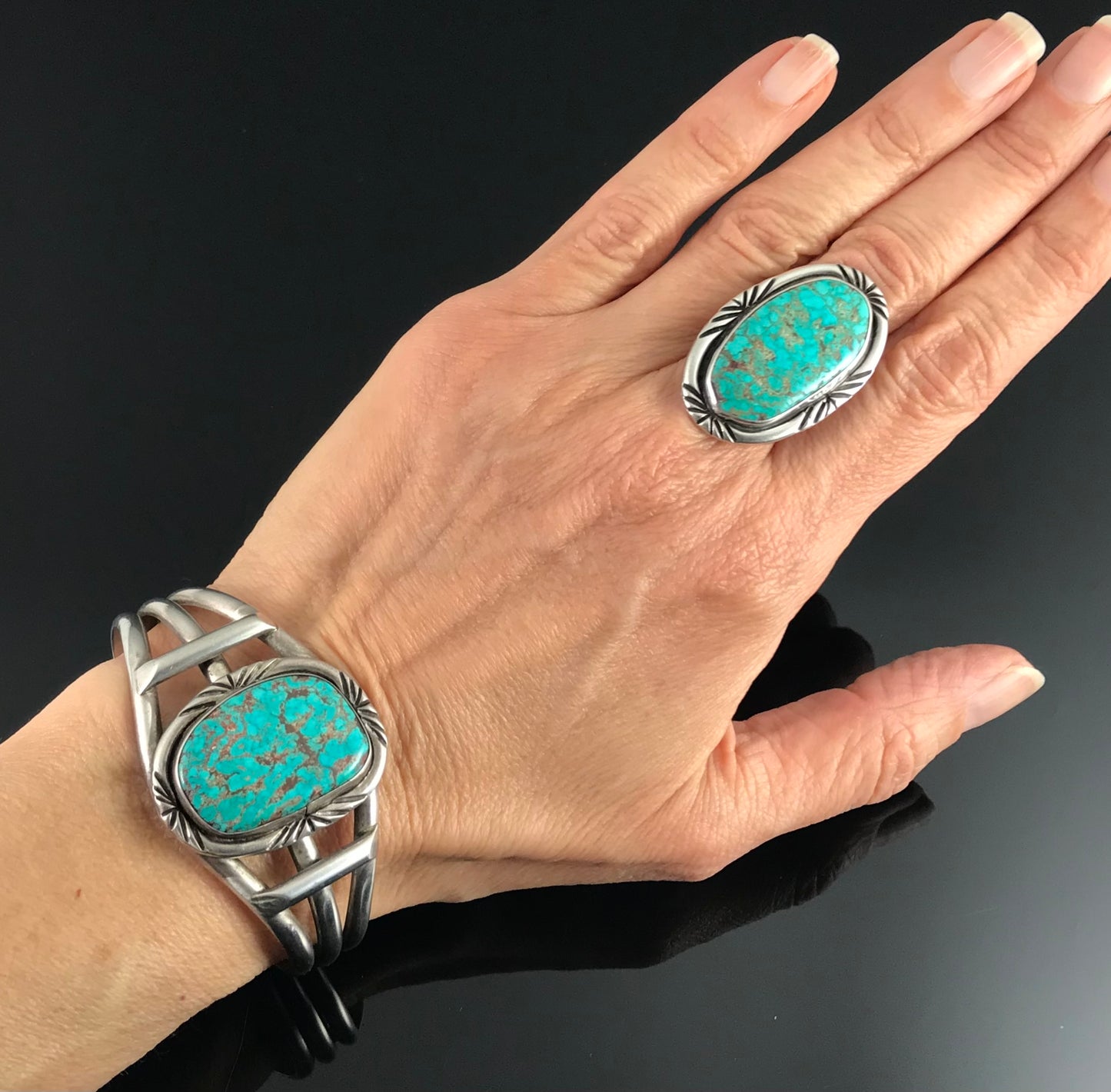 Navajo Set: Necklace, Bracelet & Ring Native American - Vintage