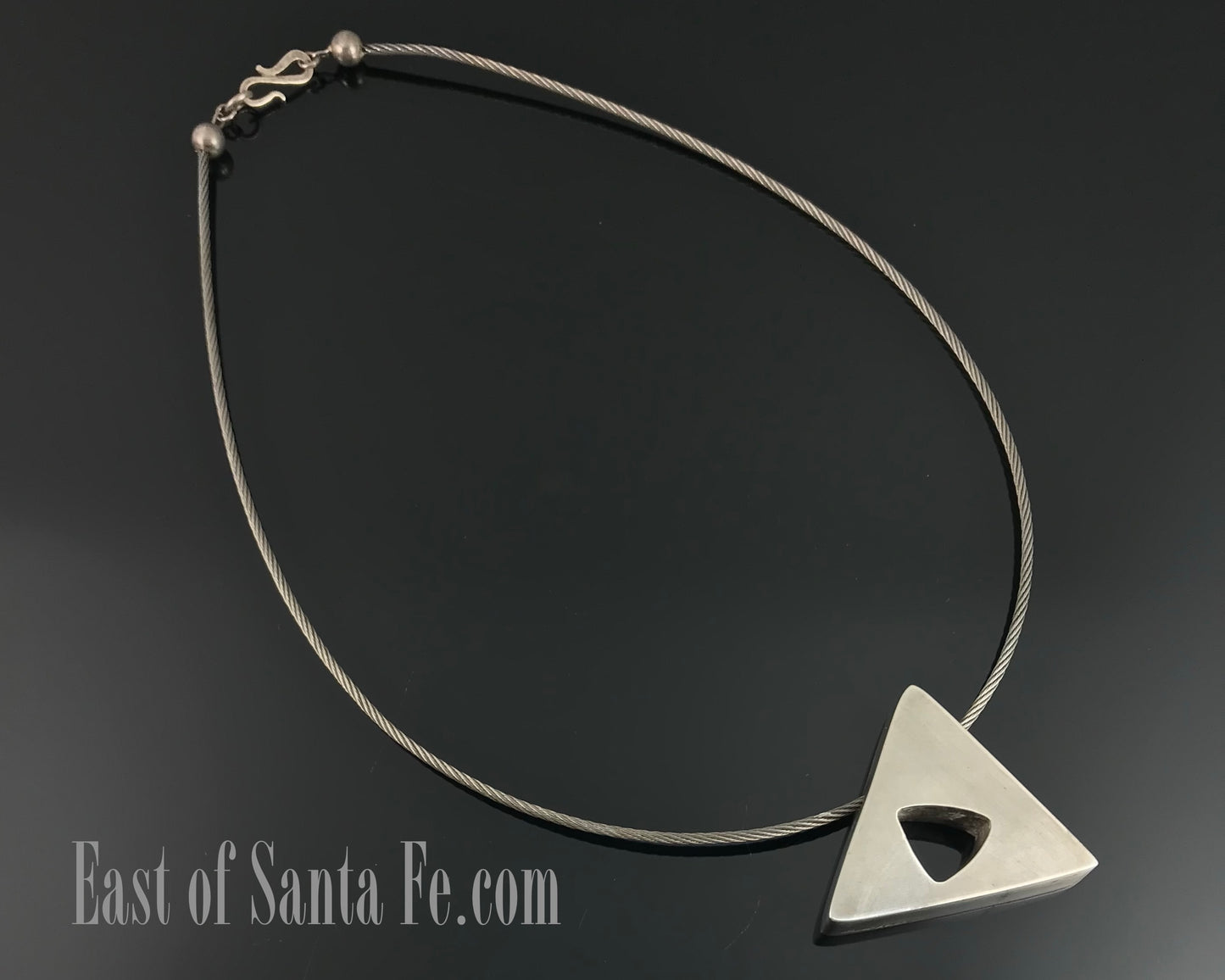 Industrial Minimalist Modern Sterling Silver Necklace - Vintage