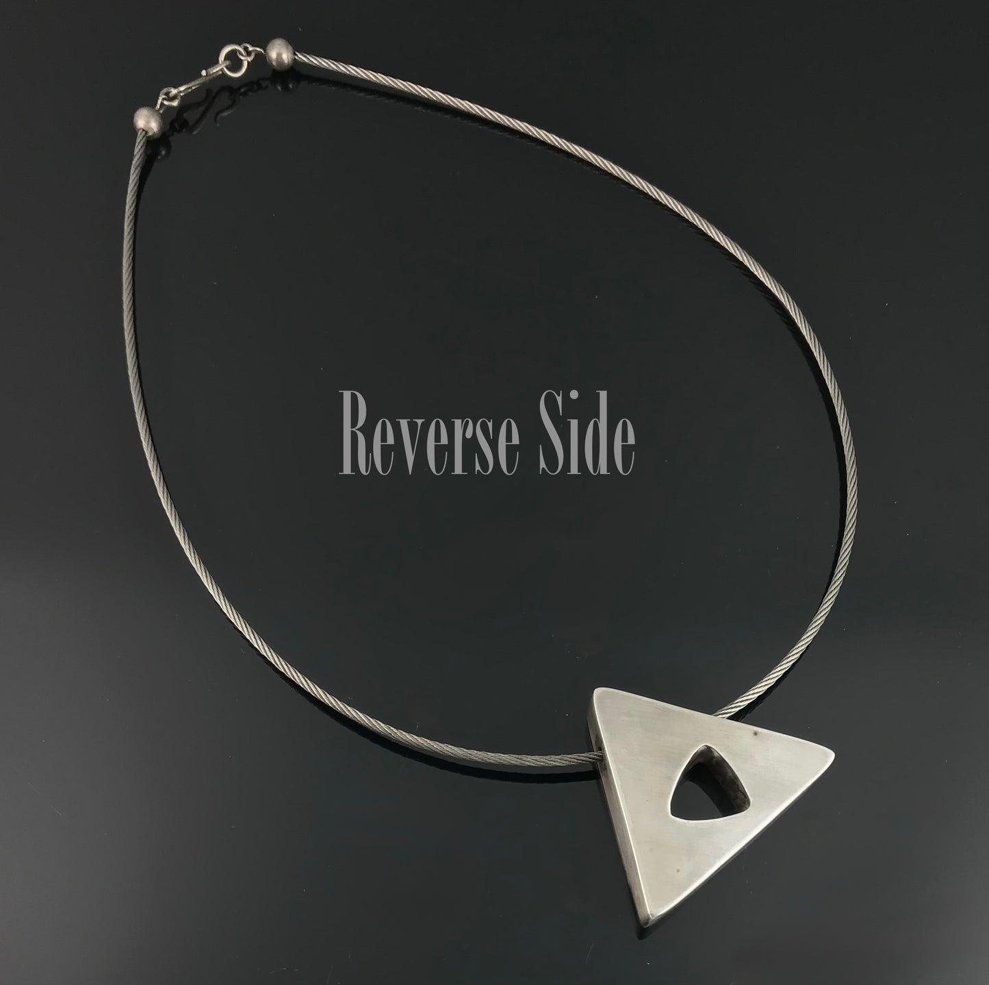 Industrial Minimalist Modern Sterling Silver Necklace - Vintage