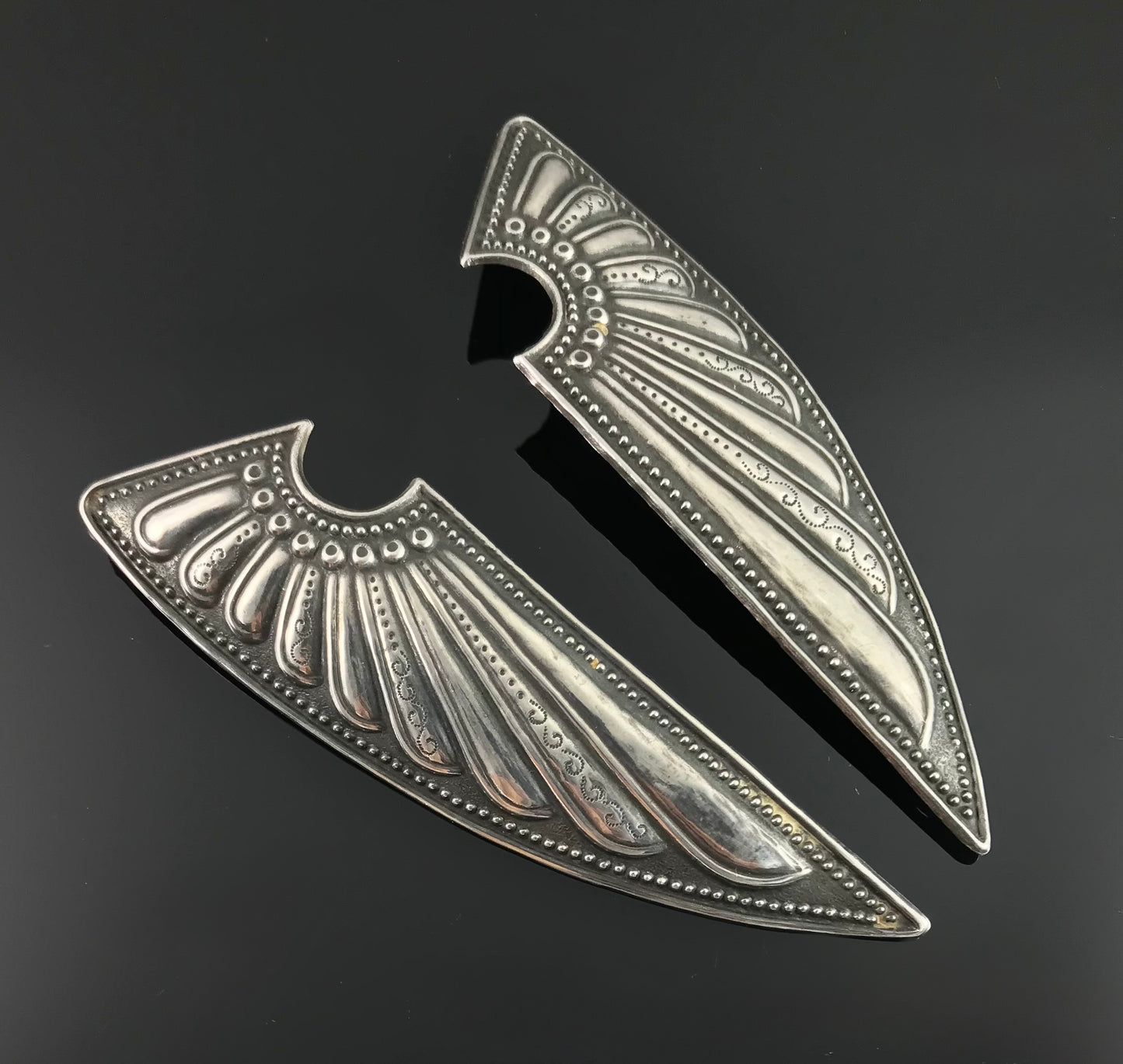 HUGE Sterling Silver Tribal Egyptian Goddess Angel Wings Earrings
