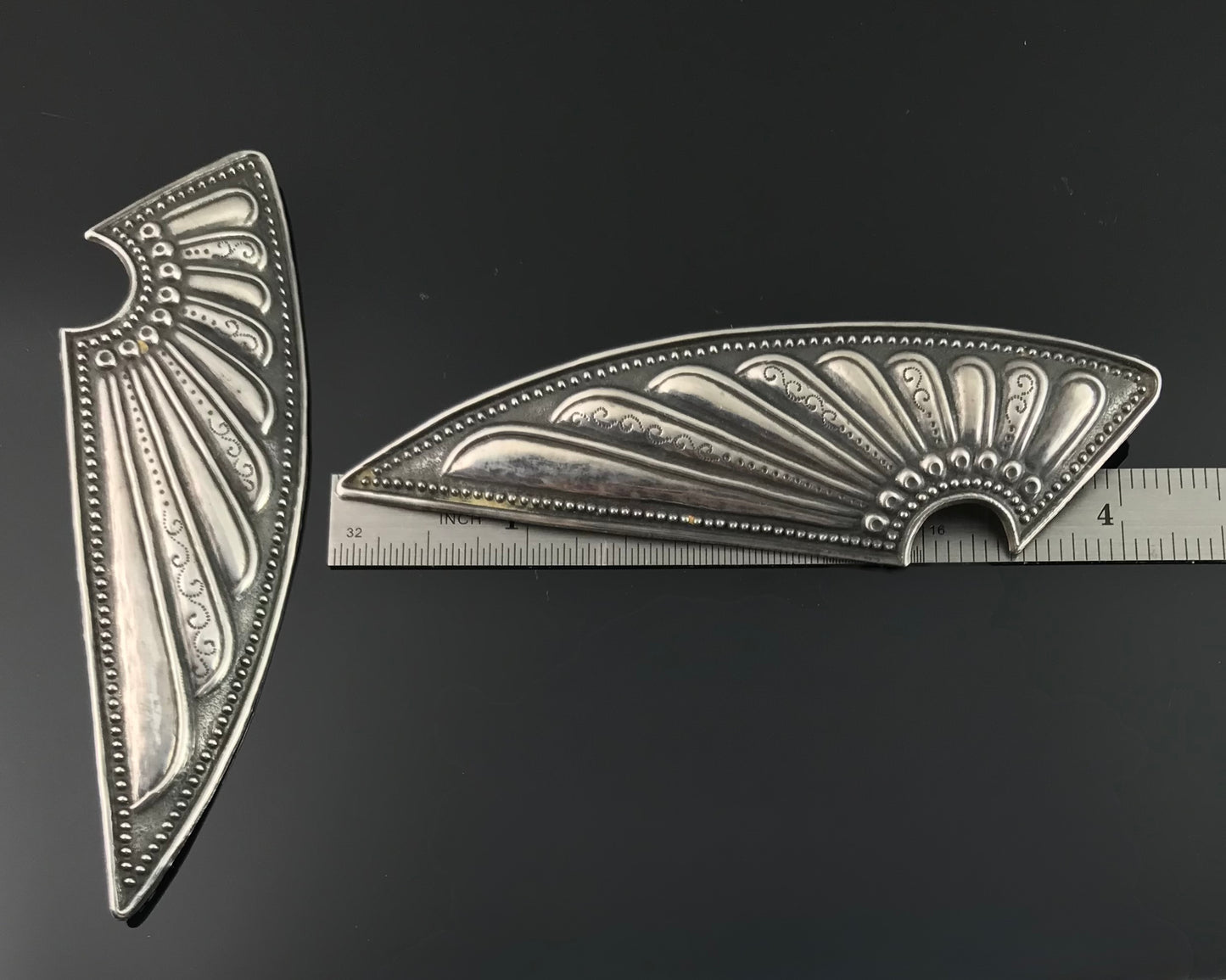 HUGE Sterling Silver Tribal Egyptian Goddess Angel Wings Earrings