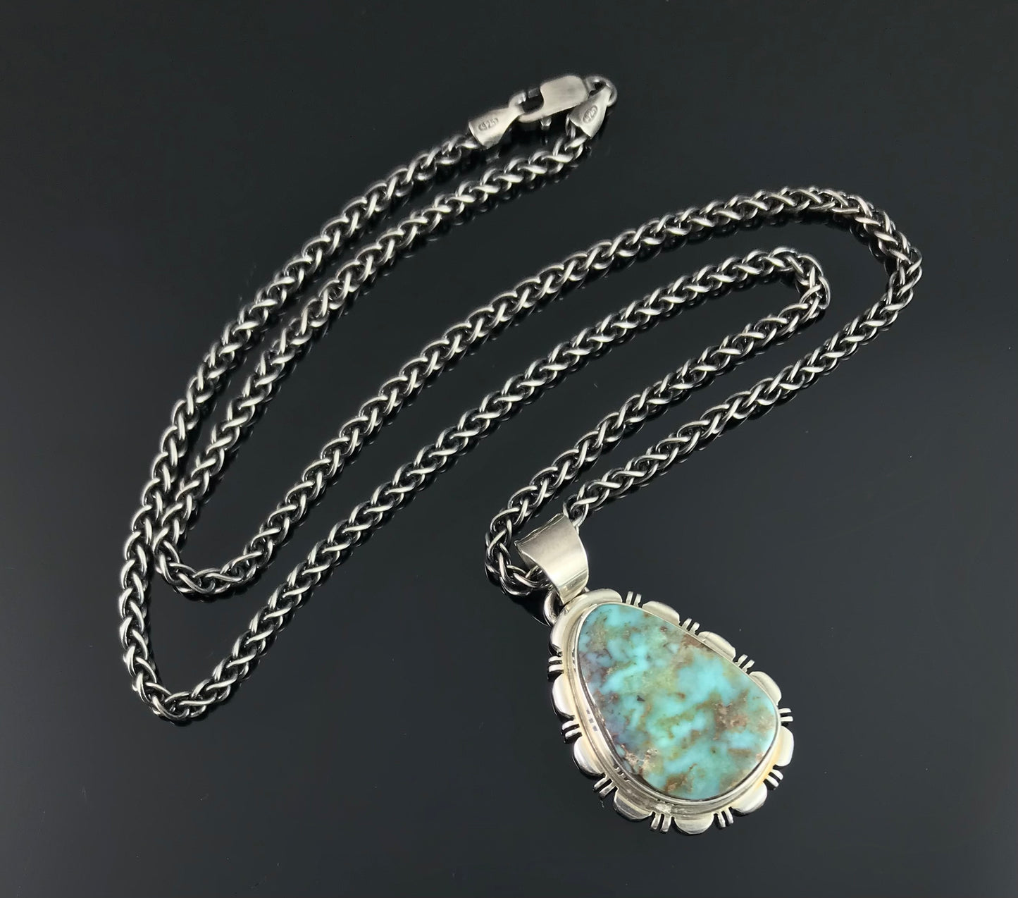 Dry Creek Turquoise Pendant Native American Navajo