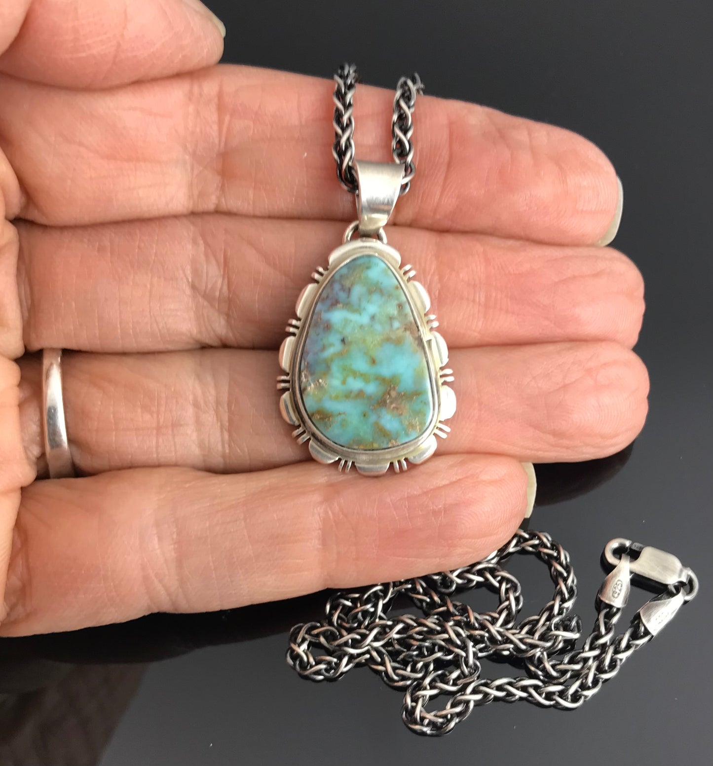 Dry Creek Turquoise Pendant Native American Navajo