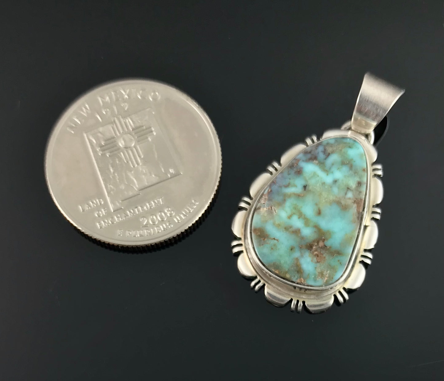 Dry Creek Turquoise Pendant Native American Navajo