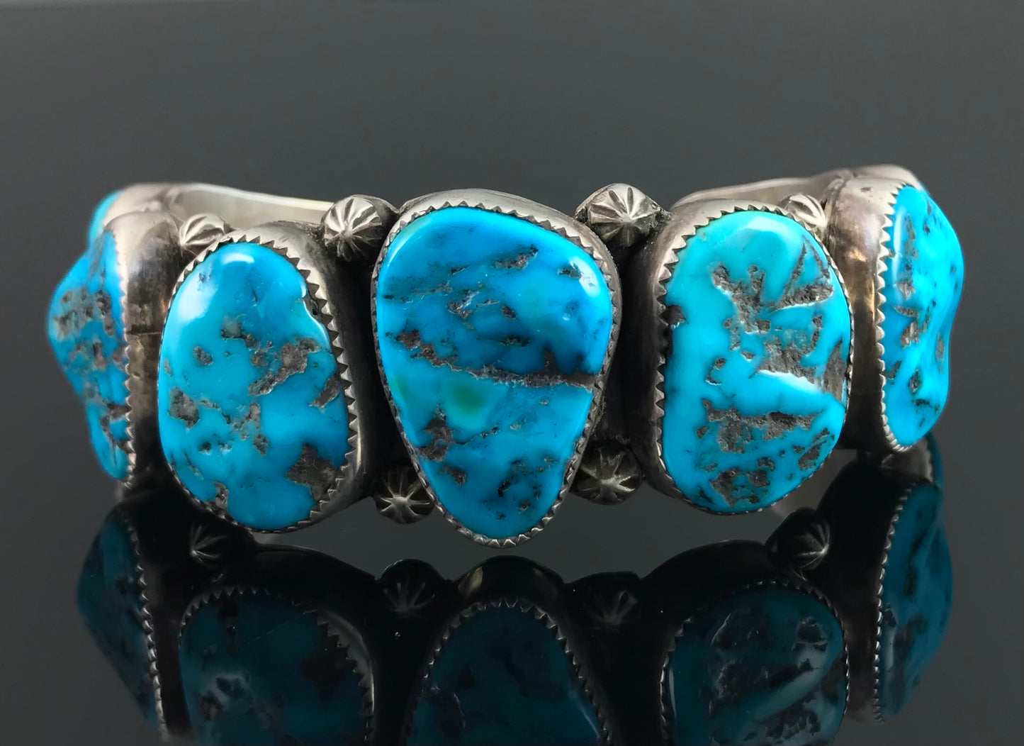 7 Turquoise Cuff Bracelet Native American Navajo - Emma Lincoln