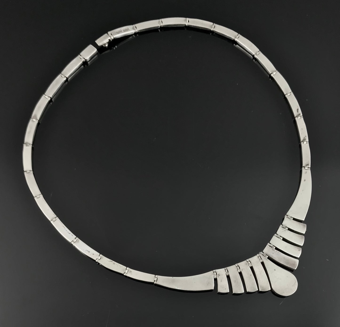 Vintage Opal Inlay Necklace - Taxco Mexico